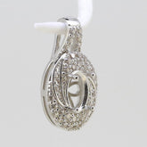 Sterling Silver Semi Mount Pendants Setting Oval OV 8x6mm White Topaz - Syzjewelry